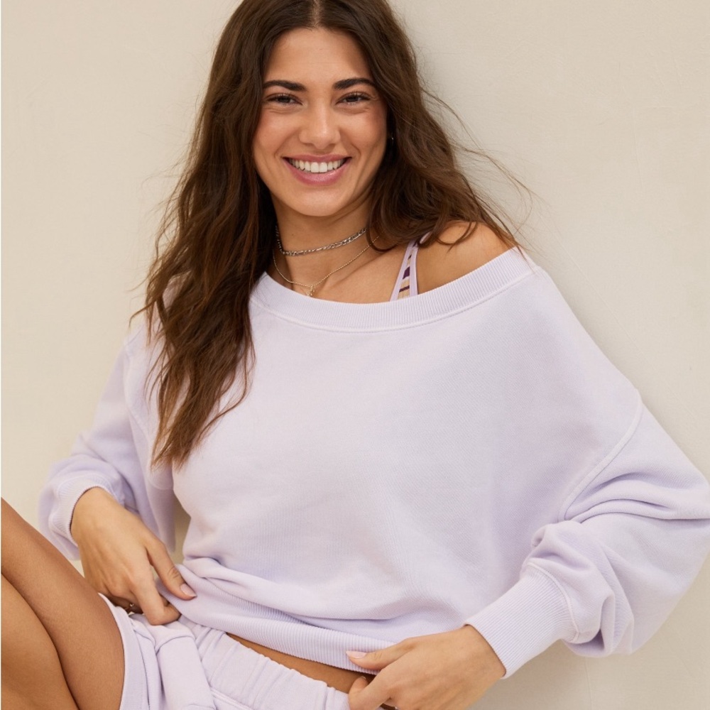 Summer 2026 Aerie Go-To Off The Shoulder Sweatshirt new without tags